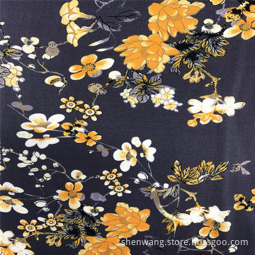 Floral Print Rayon Women Blouse Top Material Fabrics